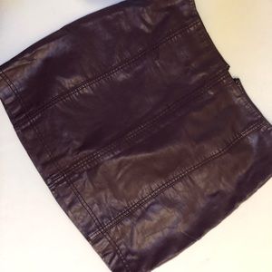 Free People Vegan Leather Mini Skirt